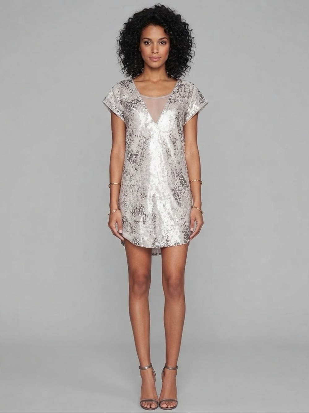 Free People Midnight Dreamer Shattered Glass Mini Dress